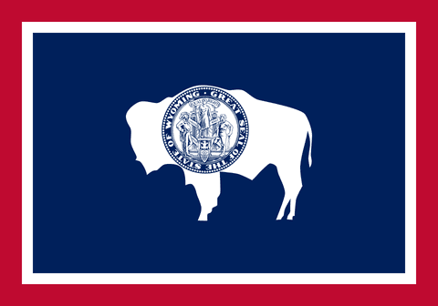 Flagge: Wyoming (Vereinigte Staaten)