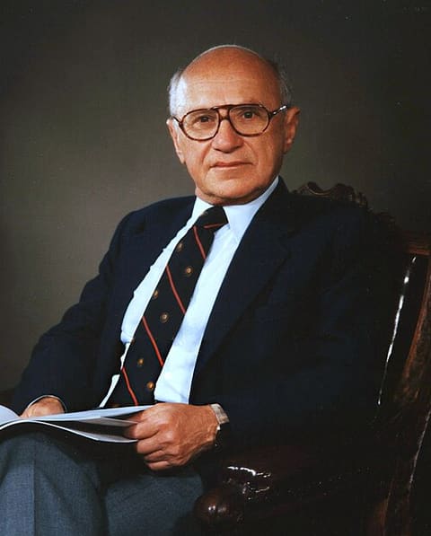 Porträt von Milton Friedman