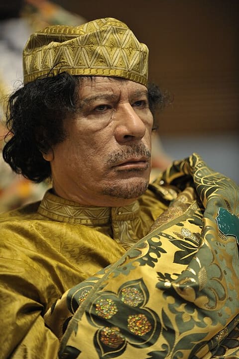 Retrato de Muammar Gaddafi